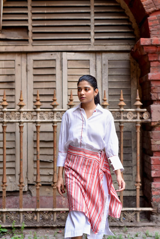 In Between the Lines Wrap Skirt